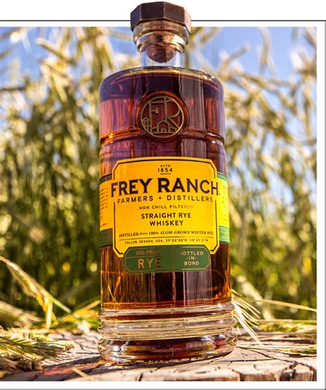 Frey ranch - Frey Ranch Distillers Reserve Single Barrel. Proof - 123.06 / 61.53%. Color - Dark Honey. Nose - Oak and grain forward, vanilla, cherry, and dates. Palate - Chocolate first, followed by oak and leading into strong earthy grains, finishes with vanilla and dates with some oak coming back. Mouthfeel - Creamy mouthfeel, long lasting and lingering ...